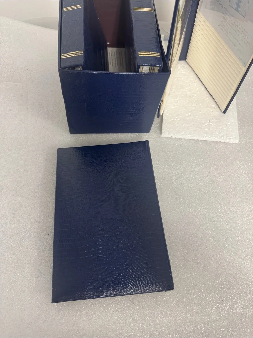 Navy Blue Photo Album Set with Slipcase - 3-Pack